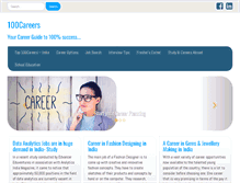 Tablet Screenshot of 100careers.com